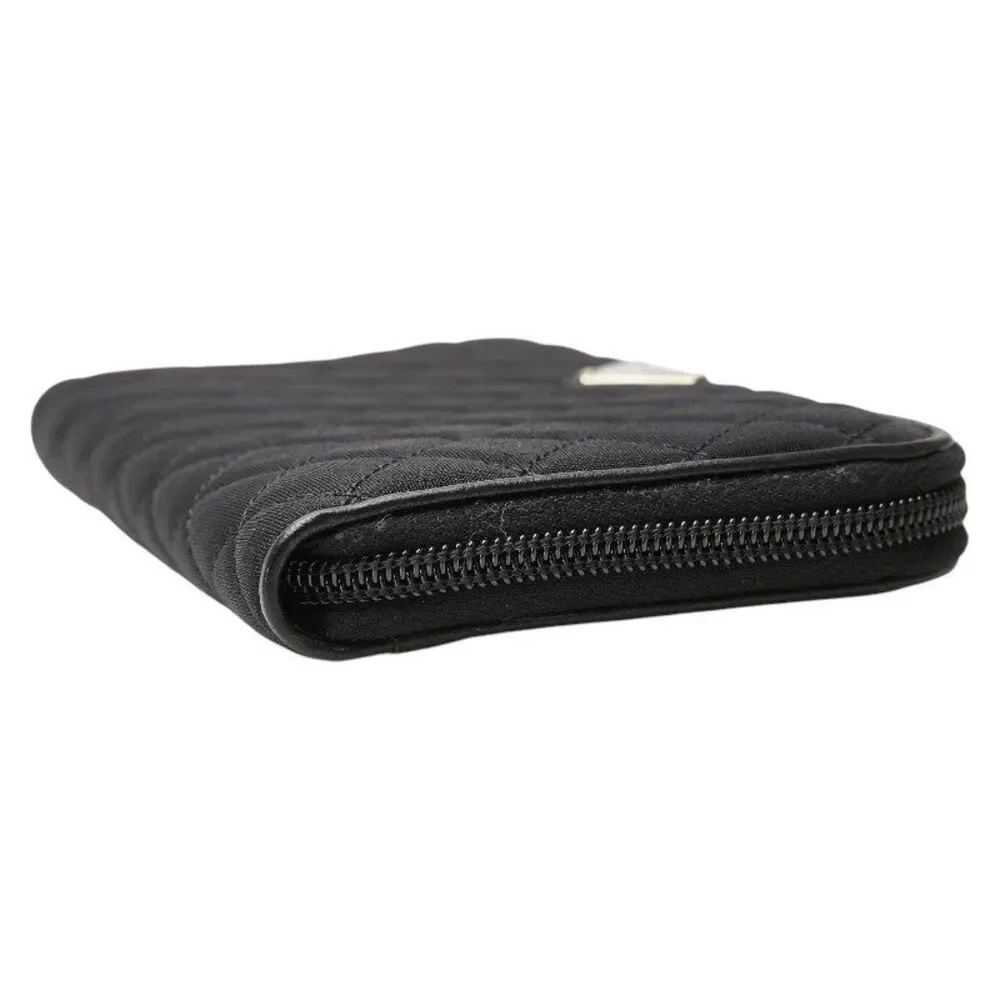 Prada Triangle Logo Plate Long Wallet